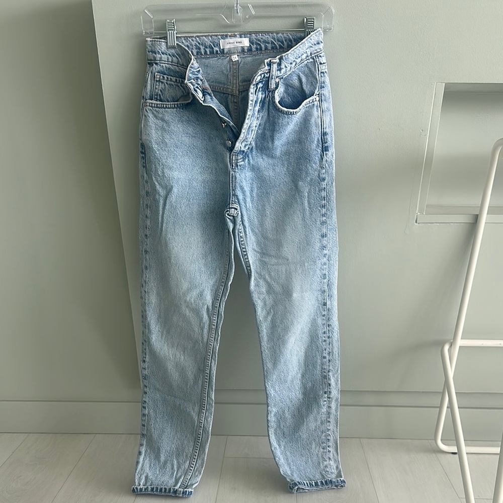 Anine Bing Blue Straight Leg Jeans Timeless Style